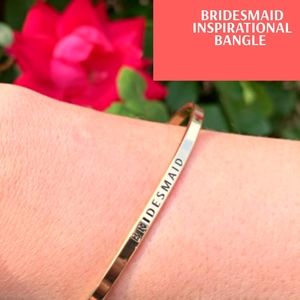 💖BRIDESMAID bangle Inspirational Message Bracelet